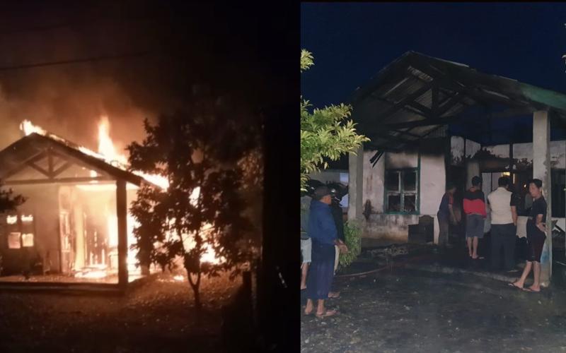 Poslek Manna, Damkar dan Warga Padamkan Kebakaran Rumah Warga
