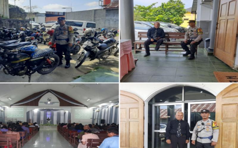 Polsek Gading Cempaka Laksanakan Pengamanan Ibadah Minggu di Gereja Pantekosta