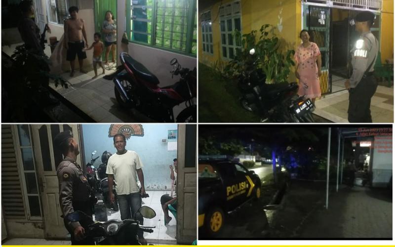 Patroli R4, Sat Samapta Sambangi Kost-Kosatan  Sampaikan Imbaun Kamtibmas