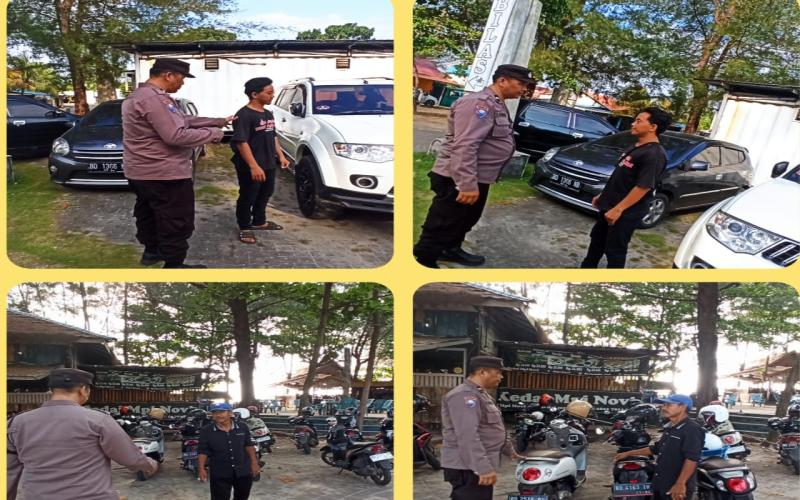 Polsek Teluk Segara Patroli Sore di Pantai Zakat 