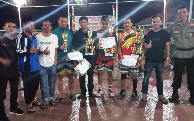 Monitoring Babak Final,  Polsek Lais Hadiri Pertandingan Bola Volly