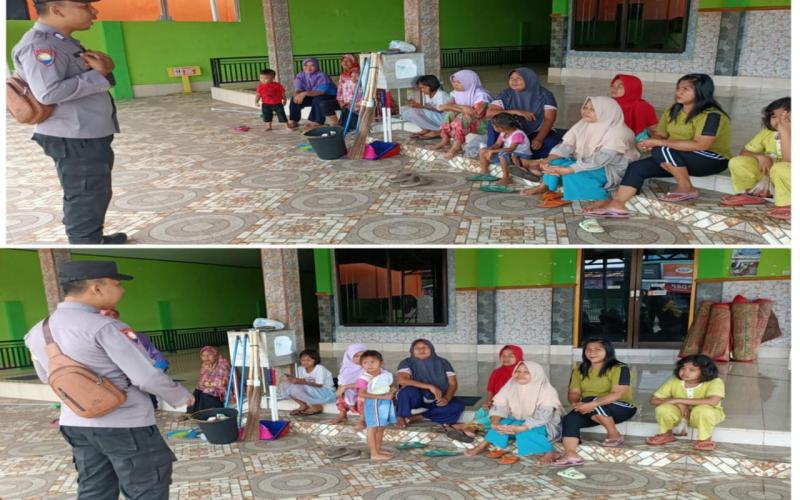 Sambang DDS, Bhabinkamtibmas Polsek Kampung Melayu  Sampaikan Imbauan Kamtibmas 