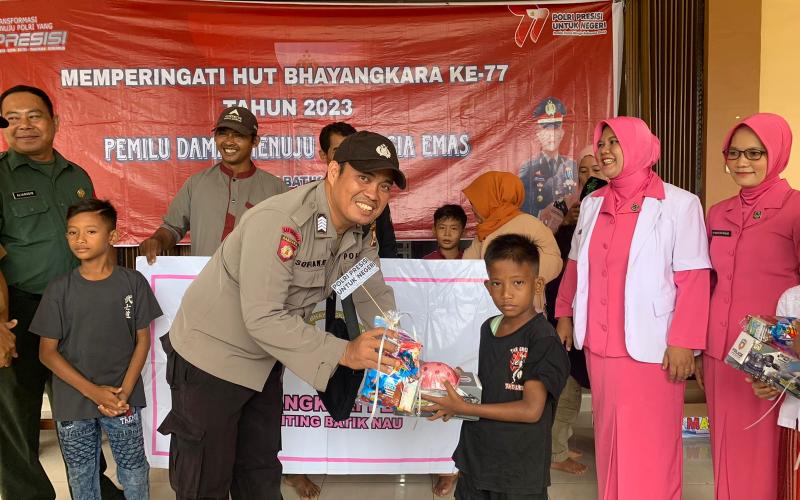 Polsek Batiknau Adakan Sunatan Masal Dalam Rangka HUT Bhayangkara ke-77