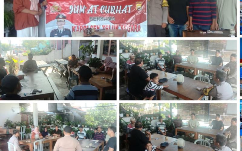 polsek Teluk Segara, Gelar Jumat Curhat Dengarkan Aspirasi Warga Kelurahan Tengah Padang 