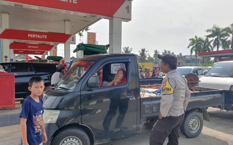 Polsek Manna Cek Ketersediaan BBM di Wilayah Kecamatan Manna 