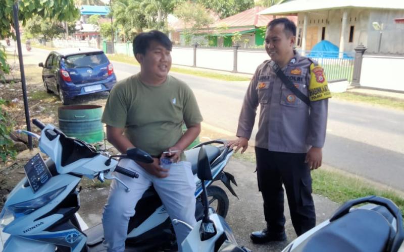 Bhabinkamtibmas Desa Nanti Agung Sambang DDS Imbau Kamtibmas Kepada Warga Binaannya