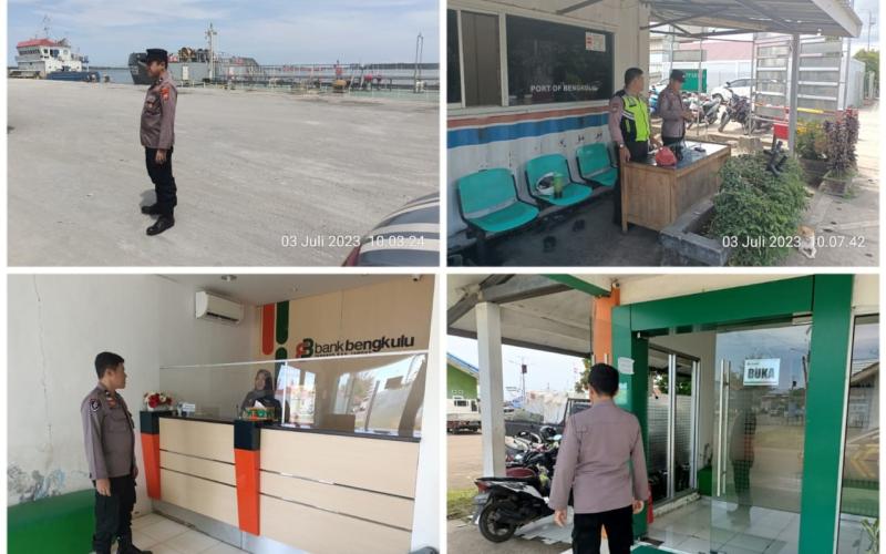 Polsek KSKP Pulai Baai Patroli Siang Berikan Imbau Kamtibmas di Kawasan Pelabuhan