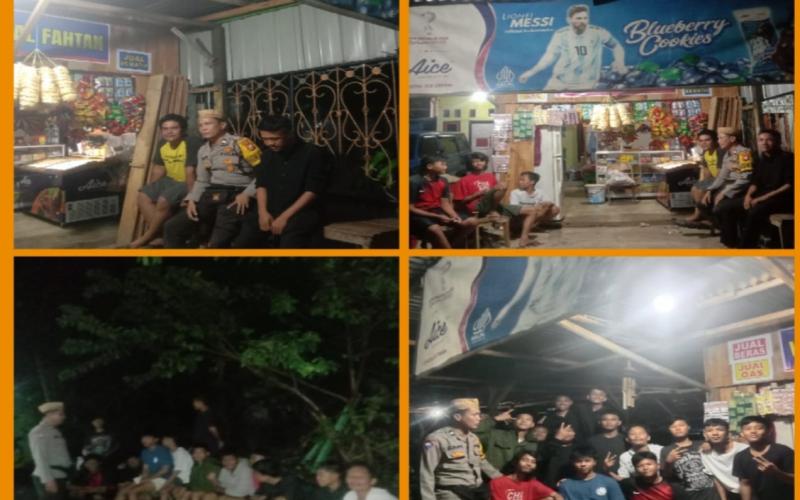 Patroli Dialogis, Polsek Gading Cempaka Sambangi Warung Riko Sampaikan Imbauan Kamtibmas