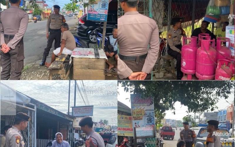 Patroli Mobiling, Sat Samapta Polresata Bengkulu Ingatkan Warga untuk Waspada Terhadap Tindak Pidana