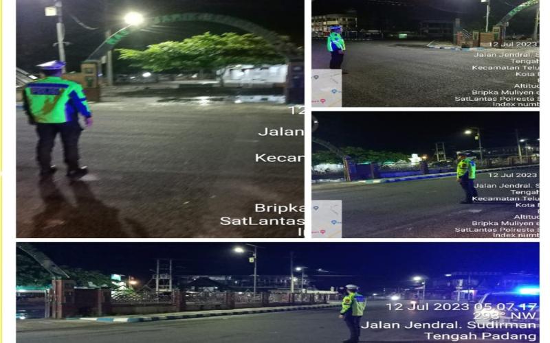 Berikan Pelayanan Prima, Sat Lantas Polresta Bengkulu Lakukan Pengamanan Salat Subuh