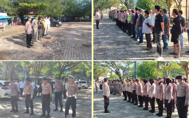 Polsek Ratu Samban Lakukan Pengamanan Penolakan Pemasanagn Pagar Batas
