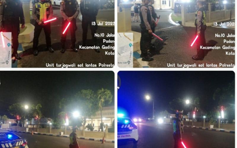 Sat Lantas Polresta Bengkulu Laksanakan Pengamanan Kunjungan Waka Polda ke Rumdin Kapolda