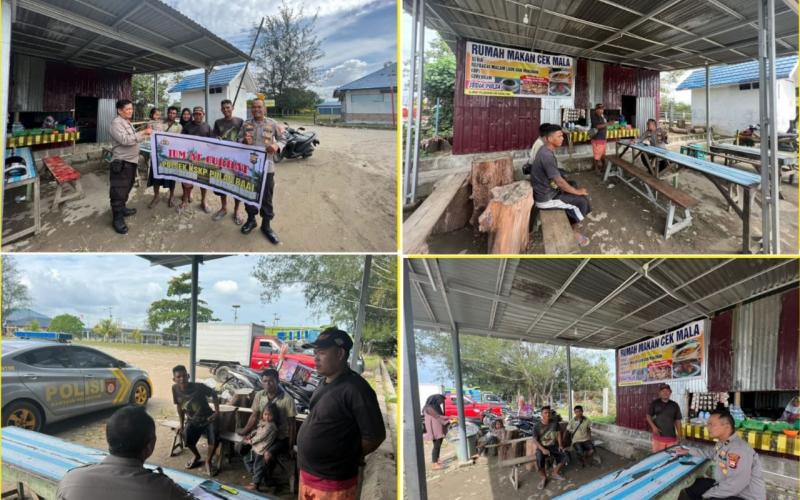 Polsek KSKP Pulau Baai Jumat Curhat Bersama Masyarakat di Sekitar Pelabuhan