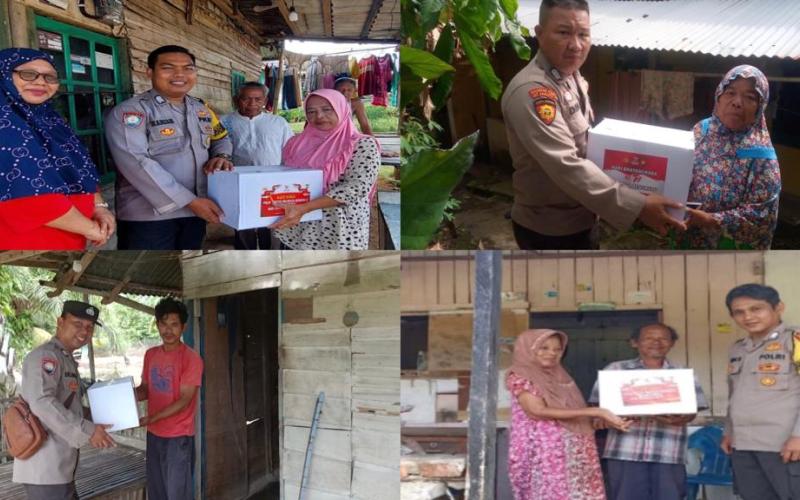 Polresta Bengkulu dan Polsek Jajaran Bagikan Sembako kepada Warga Kurang Mampu