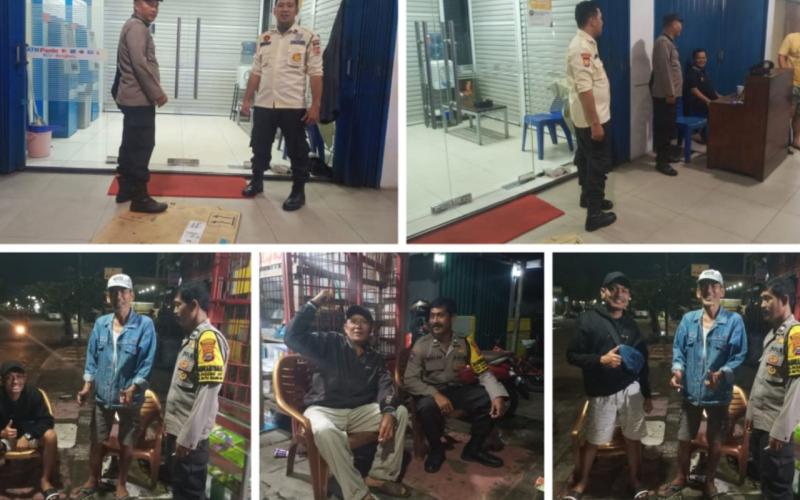 Jaga Keamanan di Wilayah Hukum, Polsek Ratu Samban Patroli Objek Vital dan Sambangi Pedagang dan Pusat Keramaian