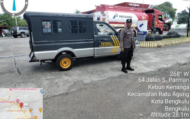 Sambangi Petugas dan Pemilik SPBU, Polsek Ratu Agung Sampaikan Imbauan