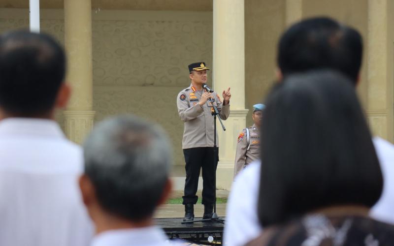 Pimpin Apel, Kabid Humas Ingatkan Anggota Pantau Situasi Terkait Pengamanan Kunjungan Kerja Presiden RI