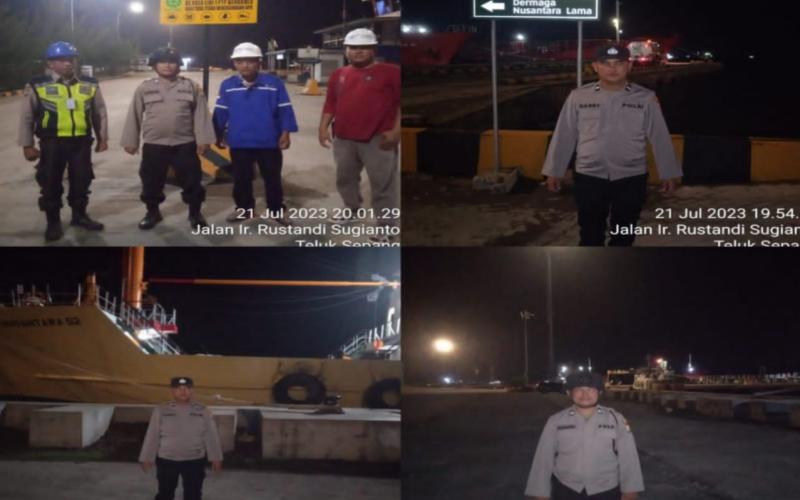 Patroli Malam di Seputaran Wilayah Hukum, Polsek KSKP Pulau Baai Sampaikan Imbauan