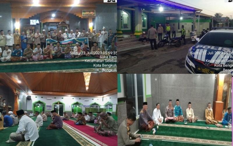 Dengarkan Saran dan Masukan Masyarakat Terhadap Pelayanan Polri, Polresta Bengkulu Kembali Gelar Subuh Keliling di Masjid At Taubah 