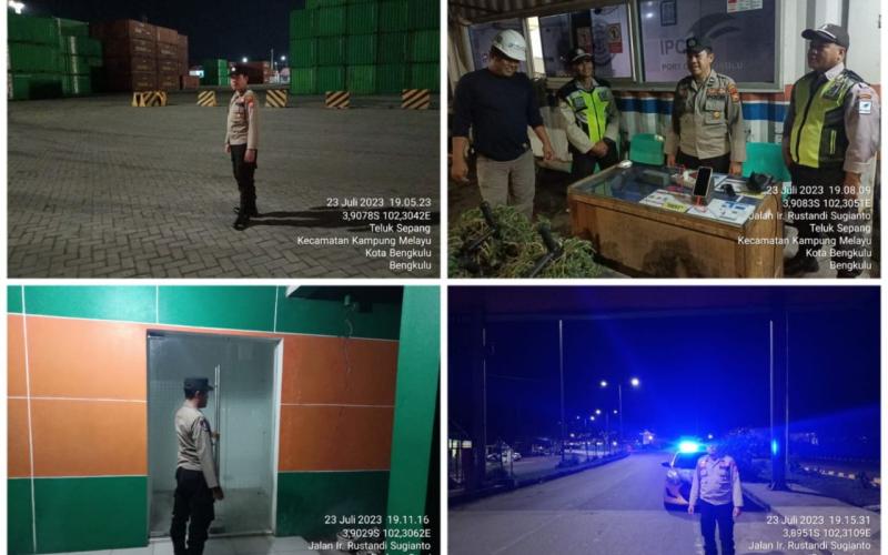 Berikan Rasa Aman dan Cegah Terjadinya Tindak Pidana 3C, Polsek KSKP Pulau Baai Patroli Malam 