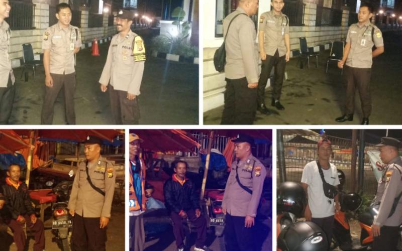 Ciptakan Wilayah Aman dan Kondusif, Polsek Ratu Samban Rutin Patroli Malam