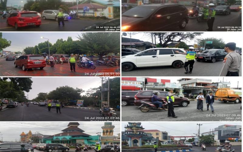 Berikan Keamanan dan Kelancaran Bagi Pengendara di Pagi Hari, Sat Lantas Polresta Bengkulu Laksanakan Commander Wish