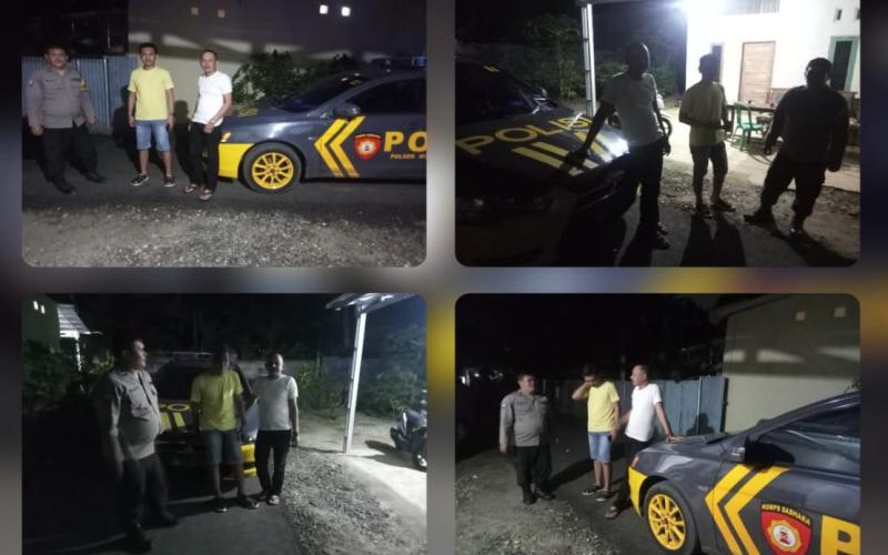 Ciptakan Keamanan di Wilyah Hukum, Polsek Muara Bangkahulu Patroli Malam