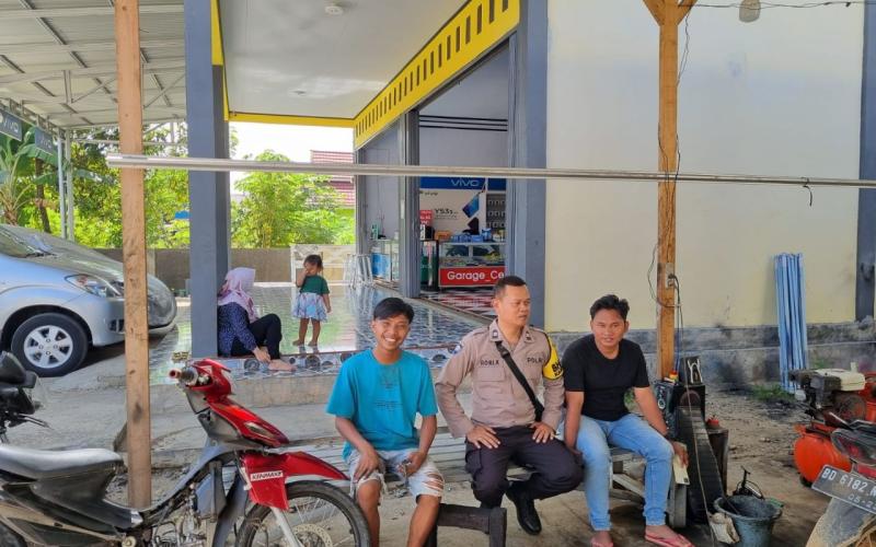 Bhabinkamtibmas, Sambangi Warga Sampaiakn imbauan Kamtibmas Antisipasi Terjadinya Tindak Pidana