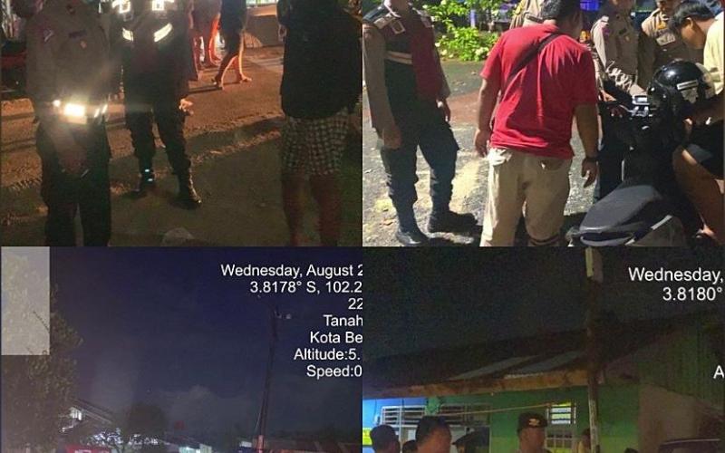 Patroli Mobiling, Sat Samapta Polresta Bengkulu Amankan Pemuda yang Terlibat Tawuran 