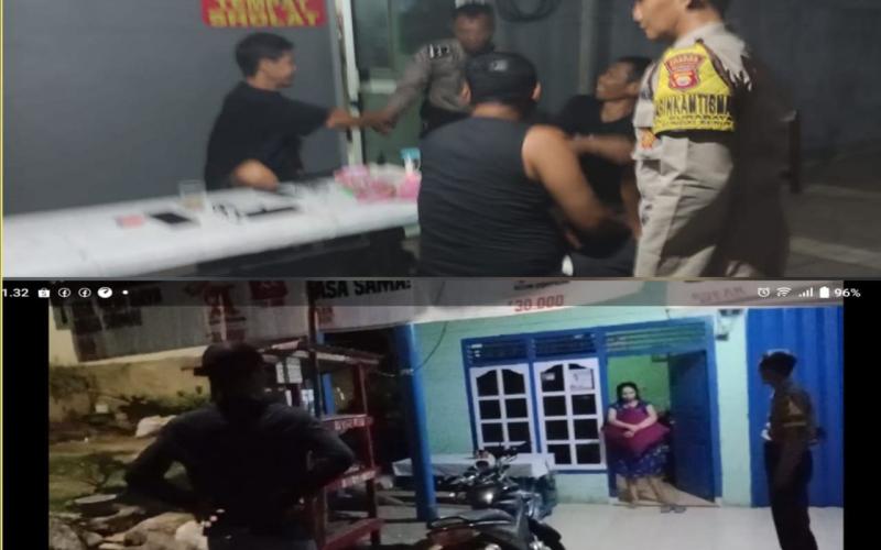 Patroli Mobiling, Petugas Patroli Ingatkan Warga Untuk Memarkirkan Kendaraan di Tempat yang Aman
