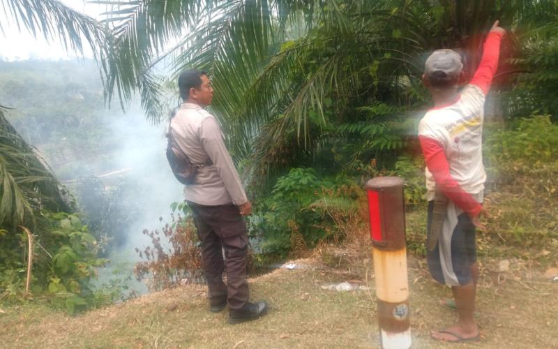 Sambangi Warga Binaan, Bhabinkamtibmas Sampaikan Imbauan Karhutlah 