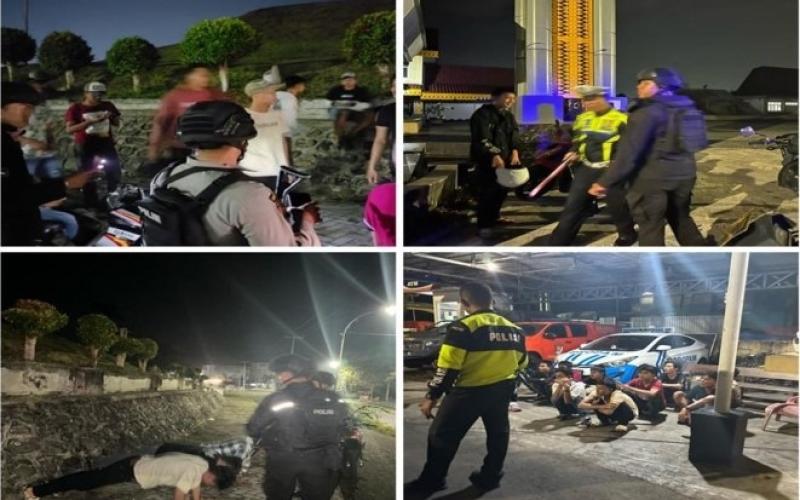 Patroli Malam Hari, Polresta Bengkulu Bubarkan Pemuda yang Masih Nongkrong Hingga Dini Hari 