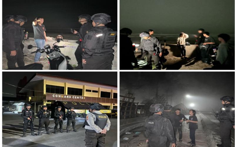 Patroli Malam Hari, Polresta Bengkulu Tertibkan Pemuda yang Nongkrong dan Minum di Jalan Pariwisata