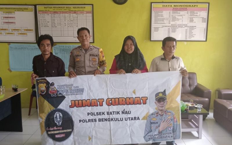 Polsek Batiknau Melaksanakan Jumat Curhat di Desa Sebrang Tunggal