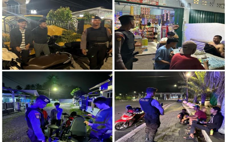 Patroli Malam, Personel Satsamapata Periksa Kendaraan dari Senjata Tajam 