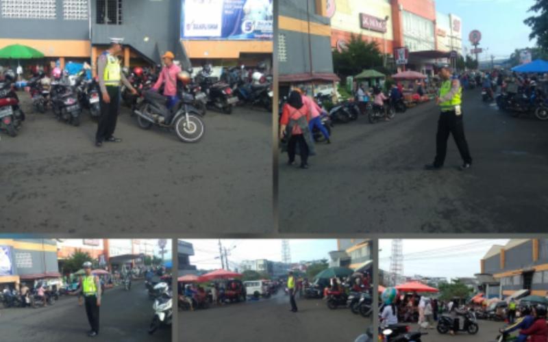 Ciptakan Kondisi Arus Lalin Lancar di pagi Hari, Polsek Ratu Samban Gelar Patroli