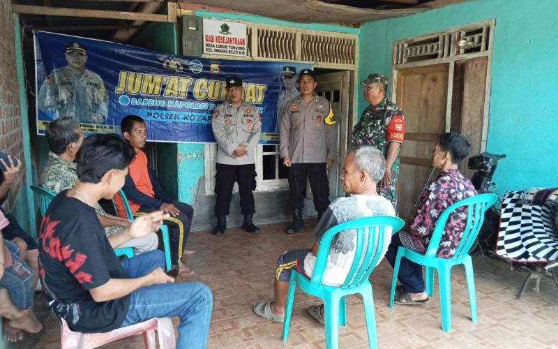 Polsek Kotapadang Jumat Curhat di Kantor Camat Sindang Beliti Ilir 