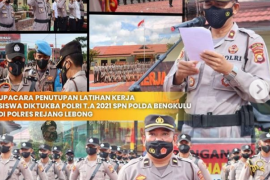 Pelepasan Pita Tandai Berakhirnya Latja Siswa SPN Polda Bengkulu