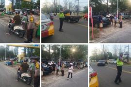 Polsek Ratu Samban Patroli Sore Hari, Sampaikan Imbauan Kmatibmas kepada Warga