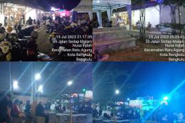 Personel Polsek Ratu Agung Monitoring Festival Olahraga Skateboard