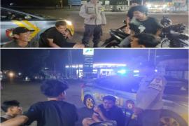 Patroli Malam Hari, Polsek Teluk Segara Berikan Imbaun Secara Humanis Kepada Masyarakat