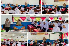 Unit Binmas Polsek Selebar, Berikan Penyuluhan Tentang Tertib Berlalu Lintas di SMPN 24 Kota Bengkulu