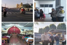 Ibadah Kebaktian Mingguan di Gereja, Polsek Ratu Agung Berikan Pengamanan