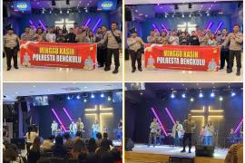 Kembali Gelar Minggu Kasih, Polresta Bengkulu Sambangi Gereja GBI Rayon 13
