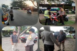 Patroli Mobiling, Polsek Teluk Segara Ingatkan Pengendara Untuk Mengunci Kendaraan Pada Saat di Parkirkan