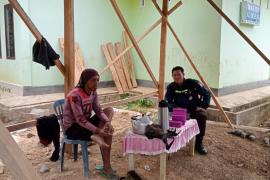 Ngopi Bareng Bersama Warga Binaanya, Bhabinkamtibmas Binluh Kamtibmas