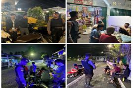 Patroli Malam, Personel Satsamapata Periksa Kendaraan dari Senjata Tajam 
