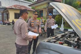Polsek Giri Mulya Lakukan Pengecekan Ranmor Dinas dan Kelengkapan Administrasi Personel Polsek Giri Mulya