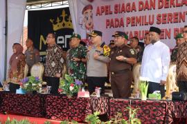 Kapolres Rejang Lebong Ikuti Apel Siaga Deklarasi Pemilu Damai dan Tertib Kampanye Pemilu 2024 