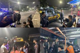 Patroli Malam, Personel Sat Samapta Ingatkan Warga Tidak Pulang Larut Malam Menghindari Gangguan Kamtibmas